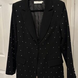 ASTR Black Blazer with Rhinestones